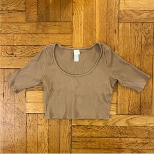H&M Ribbed Tan Top